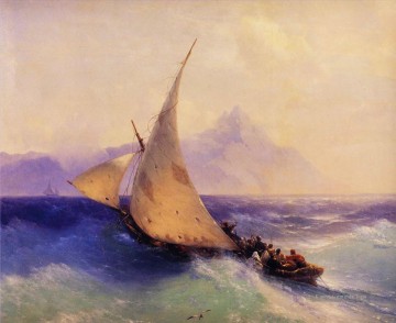 Ivan Aivazovsky Werke - Rettung auf Meer 1872 Verspielt Ivan Aiwasowski makedonisch